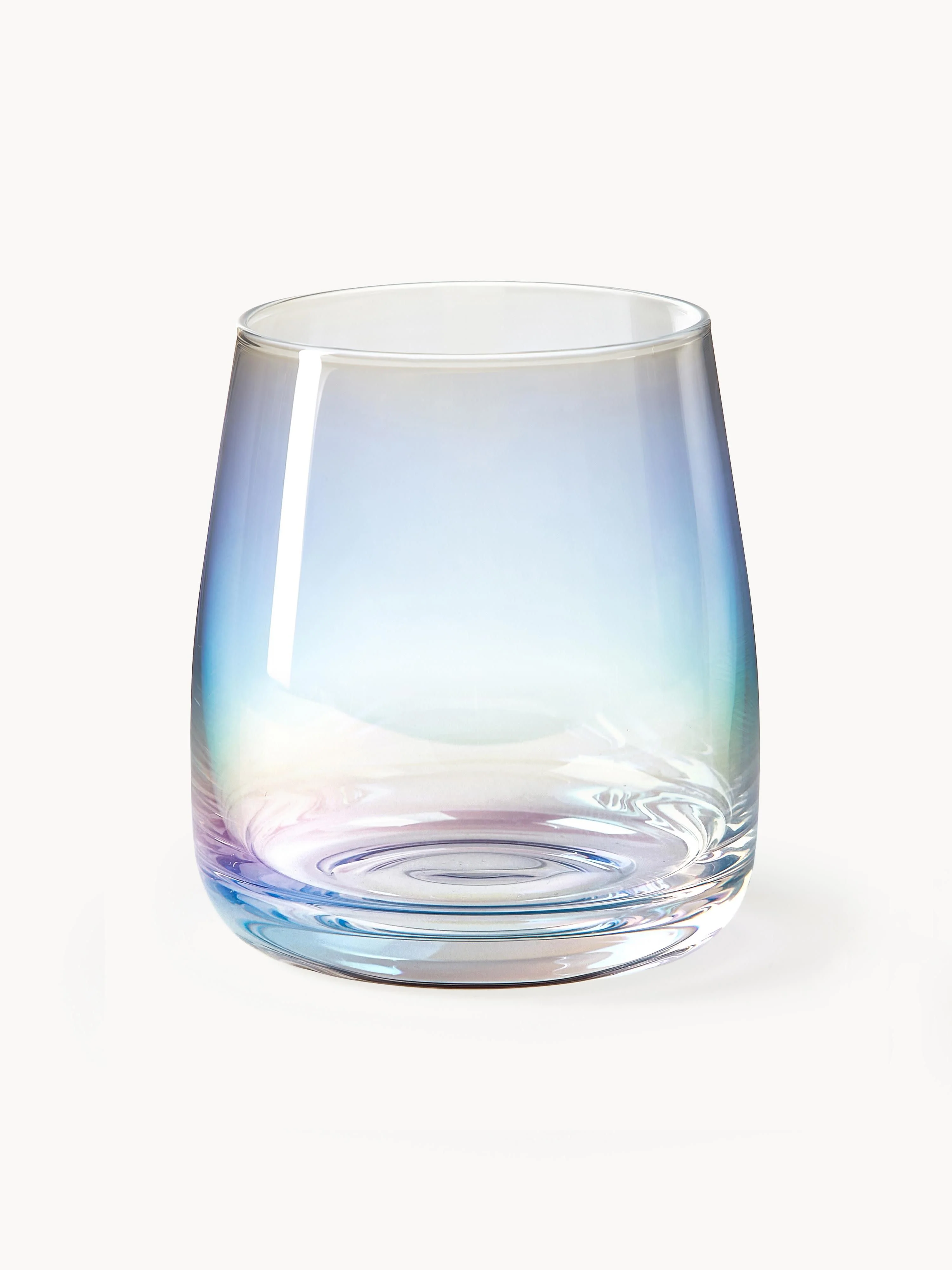 Mondgeblazen drinkglazen Ellery, Iriserend, 4-delig