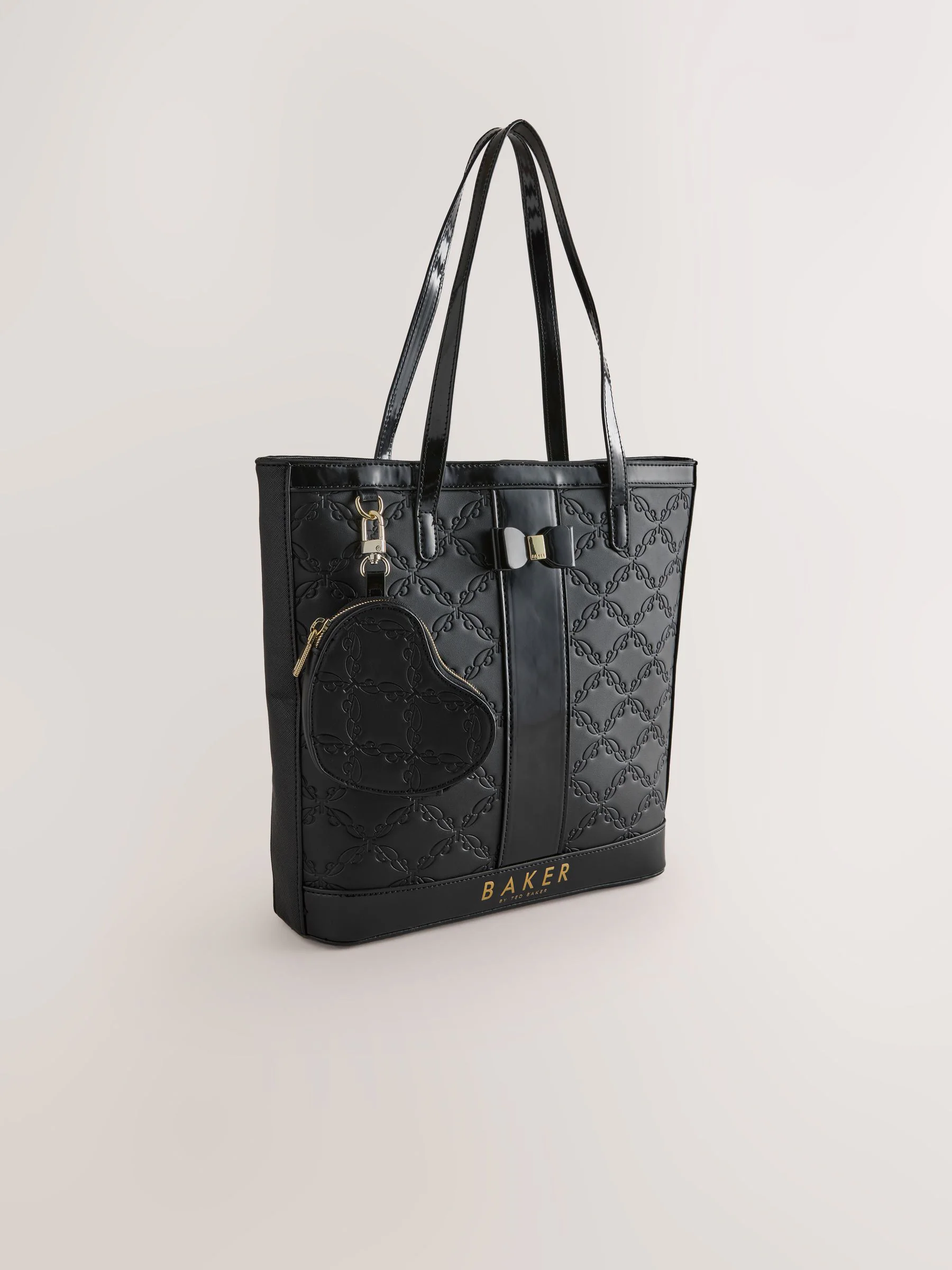 Baker by Ted Baker - Back to School - Zwarte PU-shopper met reliëf voor meisjes