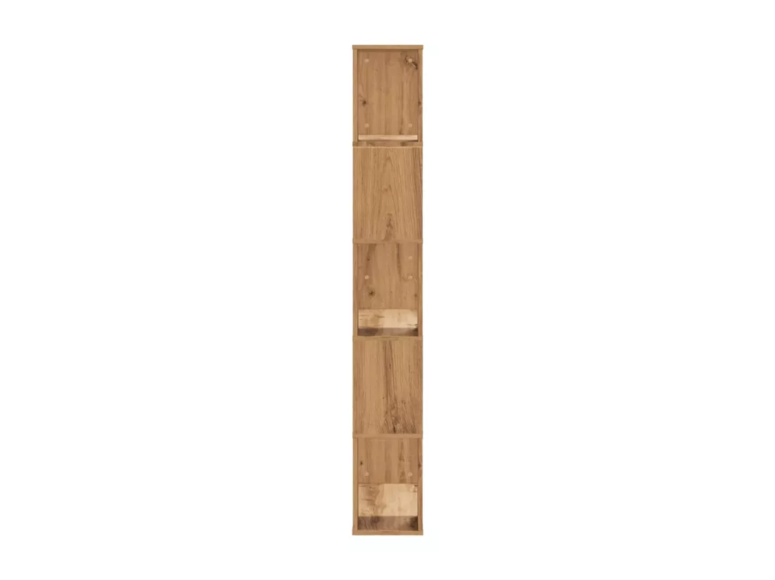 Bibliothèque 5 niveaux chêne artisanal bois ingénierie