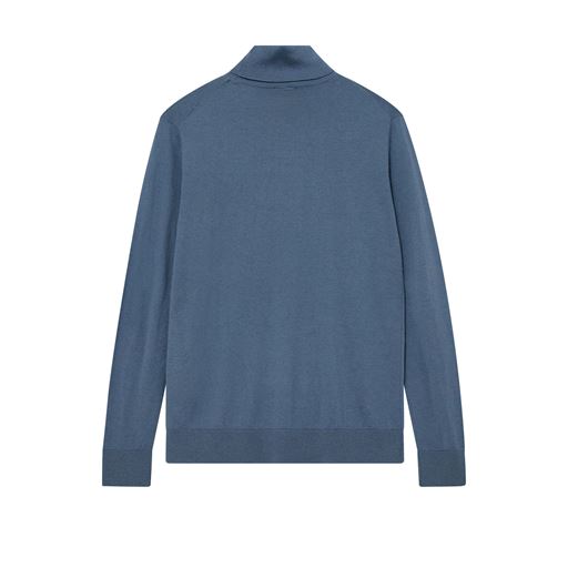Mos Mosh Gallery Adam Soft Roll Neck Striktrøje, Ocean Blue, XXL