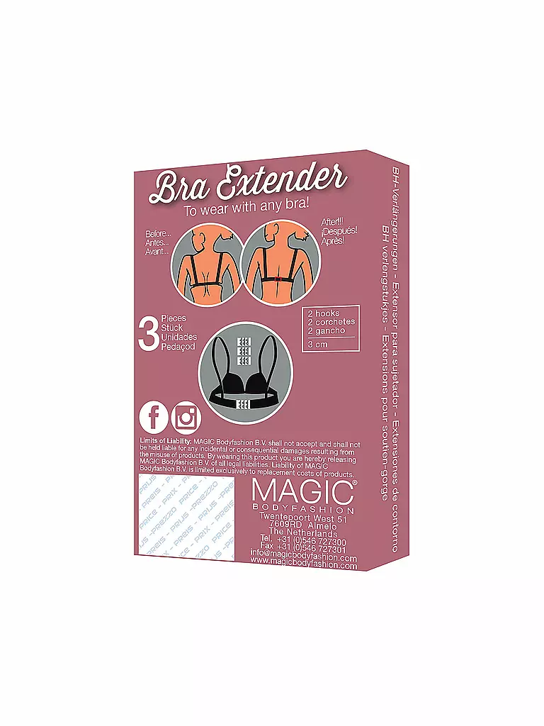 MAGIC BODYFASHION BH-Verlängerer Bra Extender 3er Pkg bunt