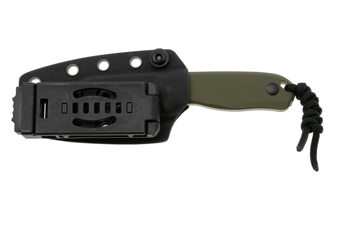 Kizer Drop Bear 1093A1 Satin AEB-L, Olive Green G10, vaststaand mes