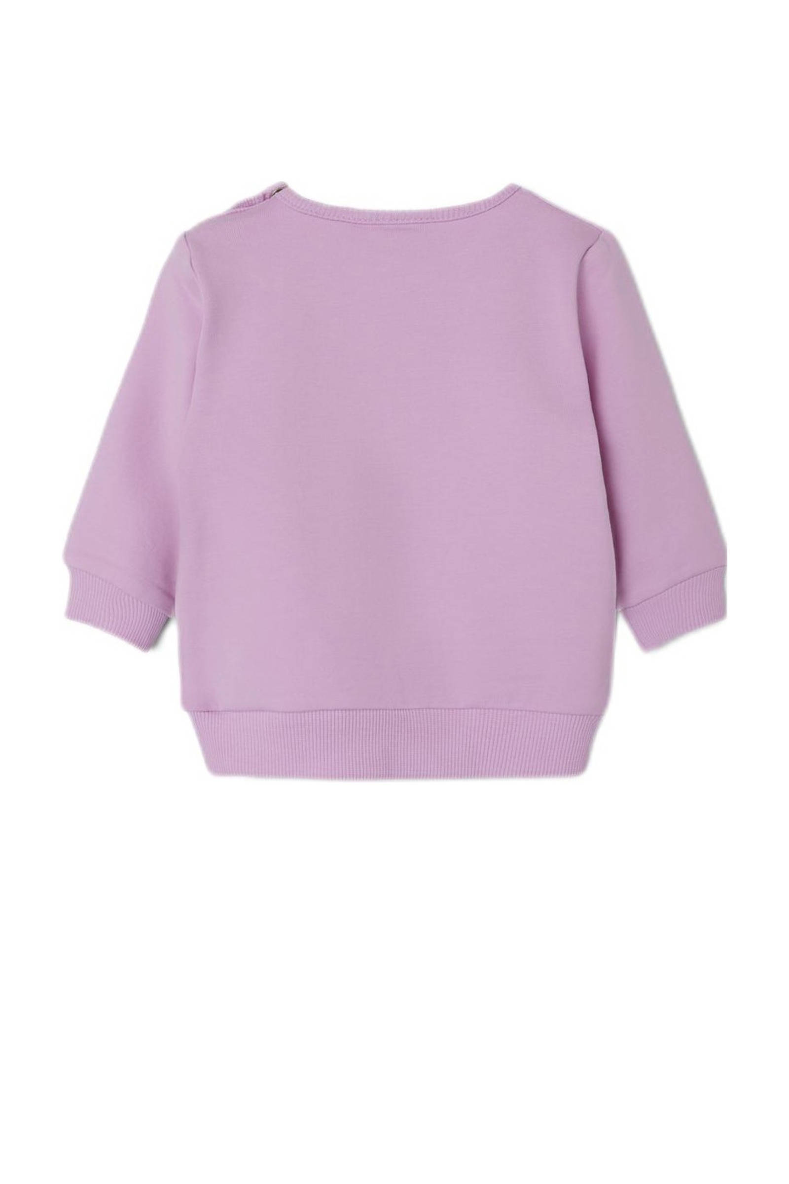 NAME IT baby sweater NBFLIGA met all over print roze