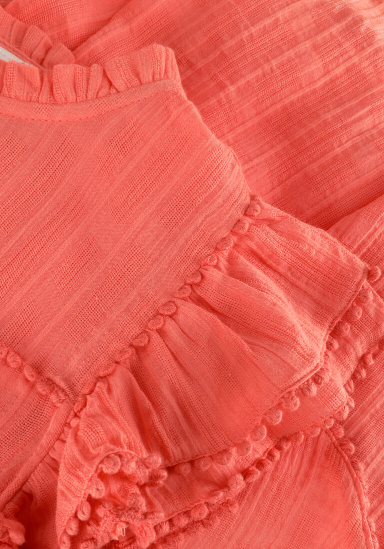 AI&KO oranje ai&ko mini jurk berber crinkle c