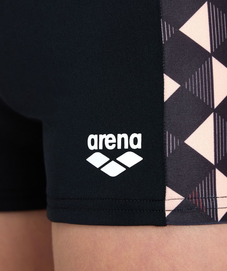 Arena firkantede badebukser til drenge - Carnival - Sort