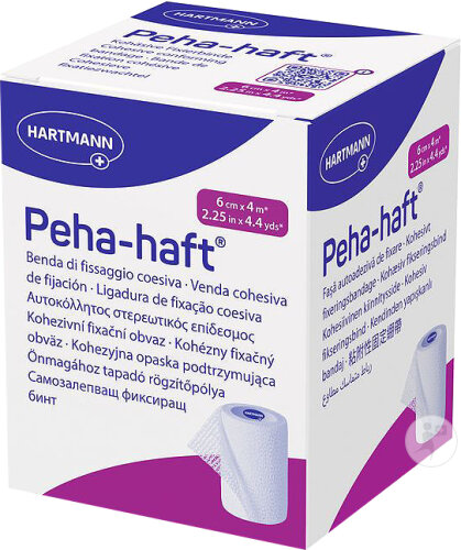 Hartmann Peha Haft Latexfree Bande De Fixation Cohesive 6cm x 4m 1 Pièce