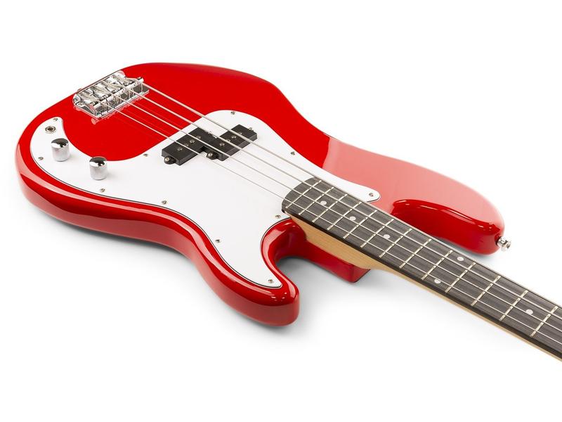 MAX E-Bass GigKit Rot Bass Gitarrenset