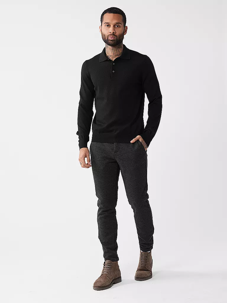 GRAN SASSO Poloshirt  schwarz