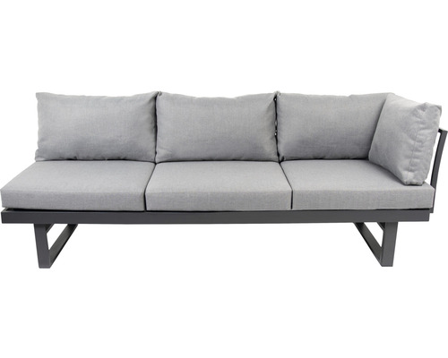 Tuinmeubelset loungeset bellavista 5-zits bestaande uit: driezitsbank, tafel inclusief kussens, aluminium antraciet