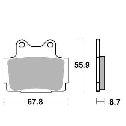 Plaquettes de freins SBS 570HF Organique avant/arrière (selon modèle)