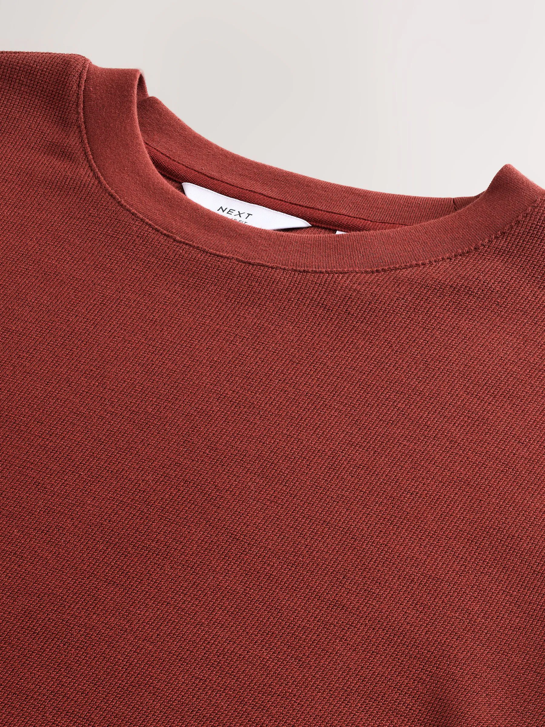 Roestbruin - Micro Waffle Long Sleeve T-Shirt
