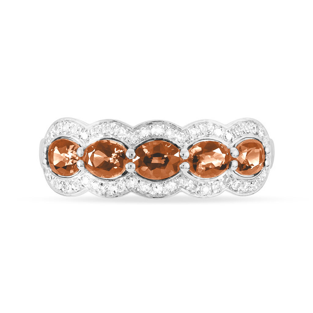 Bague Margaux Or Blanc Morganite Et Diamant