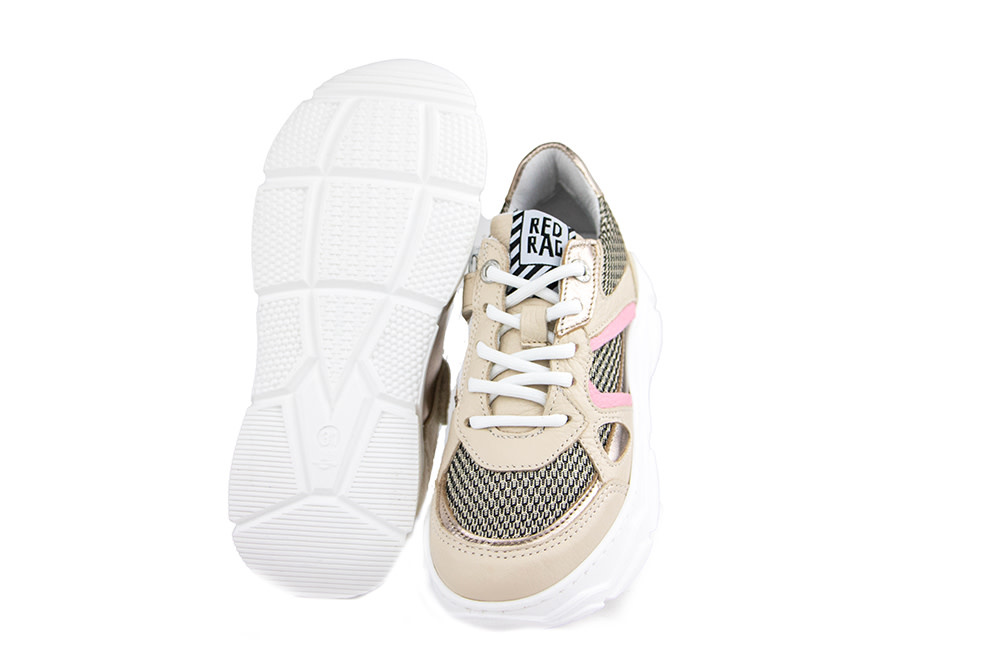 Red Rag Sneaker Beige Combi