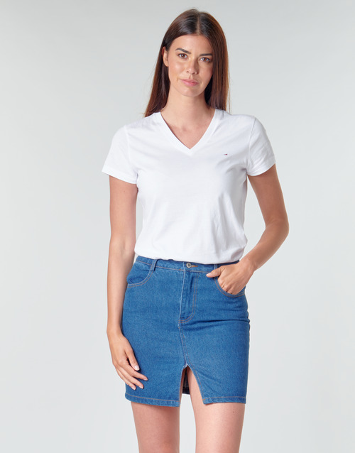 Tommy Hilfiger - HERITAGE V-NECK TEE - Blanc