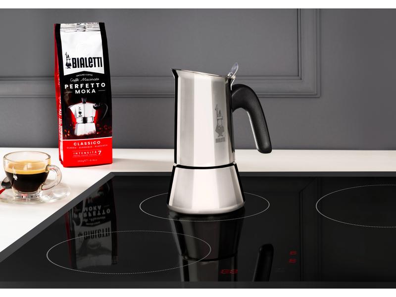 Bialetti Espressokocher Venus 10 Tassen, Silber Italienische Espressokanne – ein Design-Klassiker