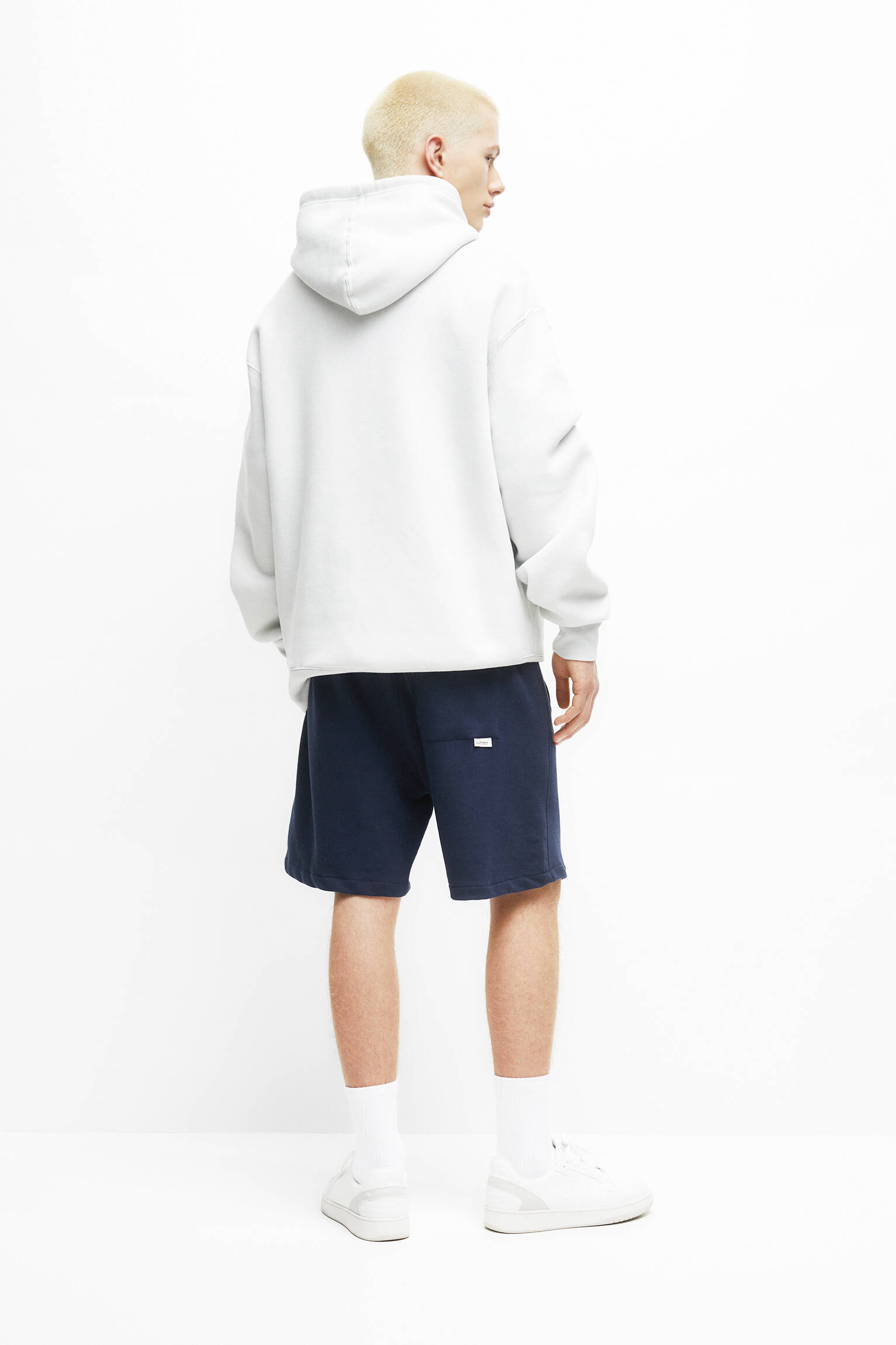 CONJUNTO DE MOLETOM BERMUDA JOGGER - AZUL MARINHO