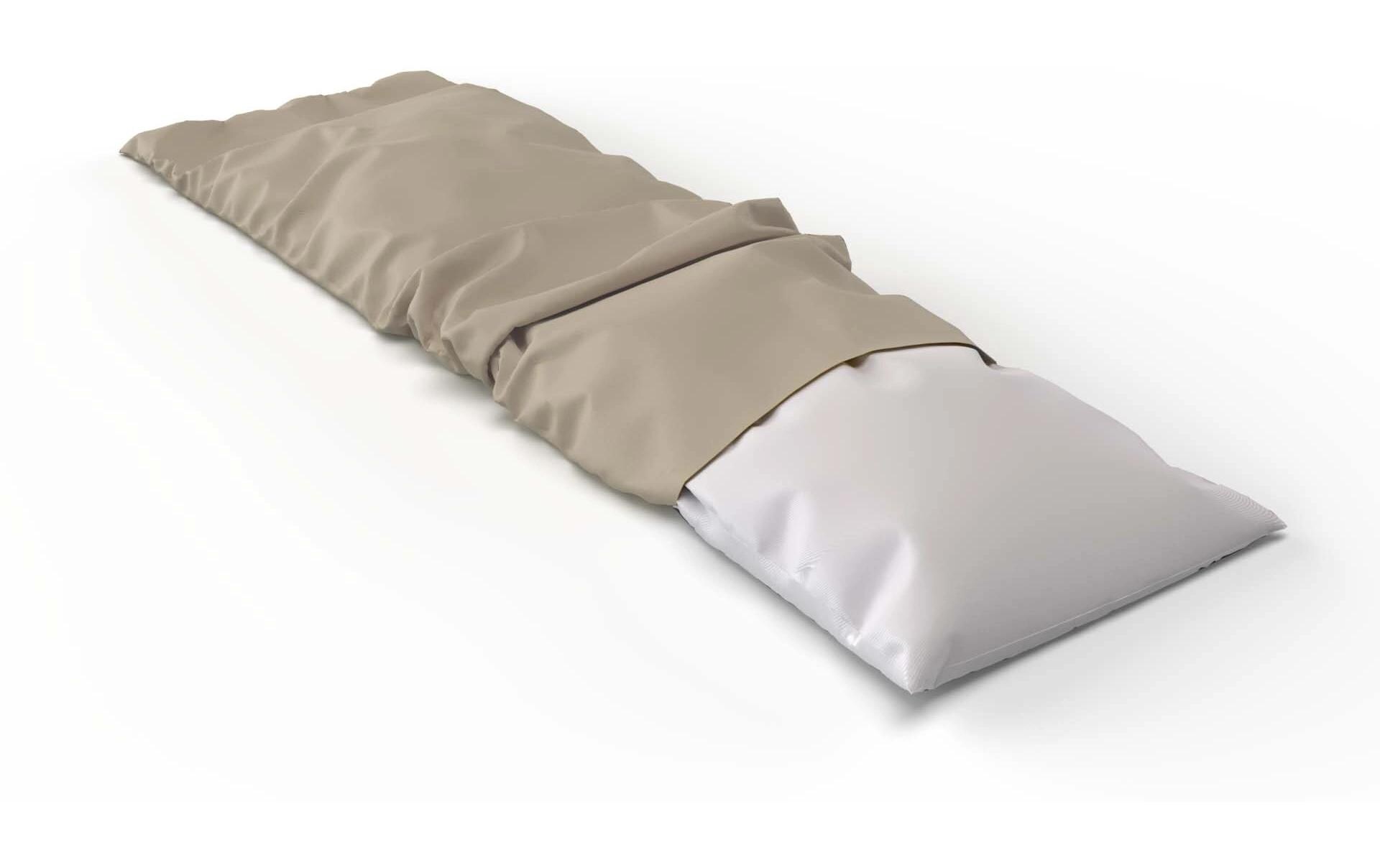 Kopfkissenbezug Satin Uni 40 x 130 cm, TaupeSeitenschläfer Kissenbezug