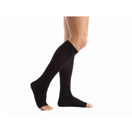 Chaussettes de contention homme classe 2 pied ouvert Thuasne Venoflex City Confort Fil D'Ecosse
