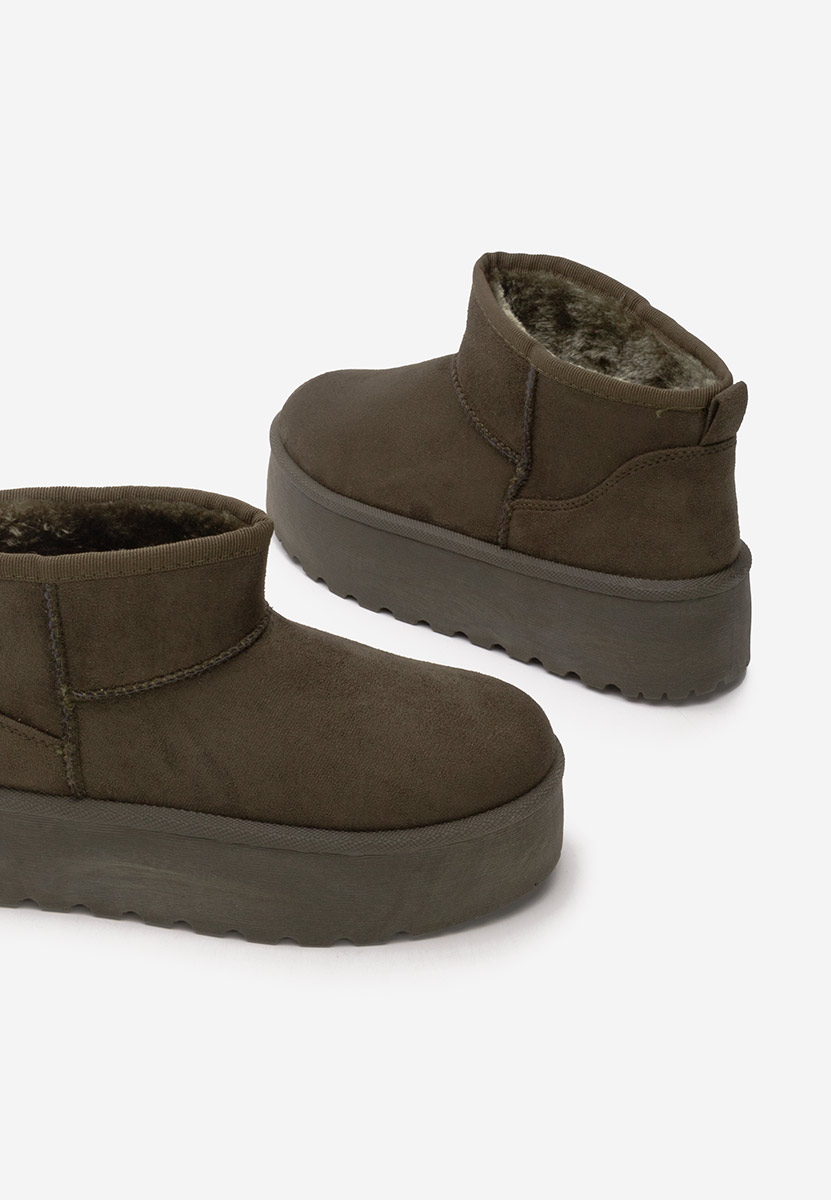 Bottes à plateforme vert Savieda V5