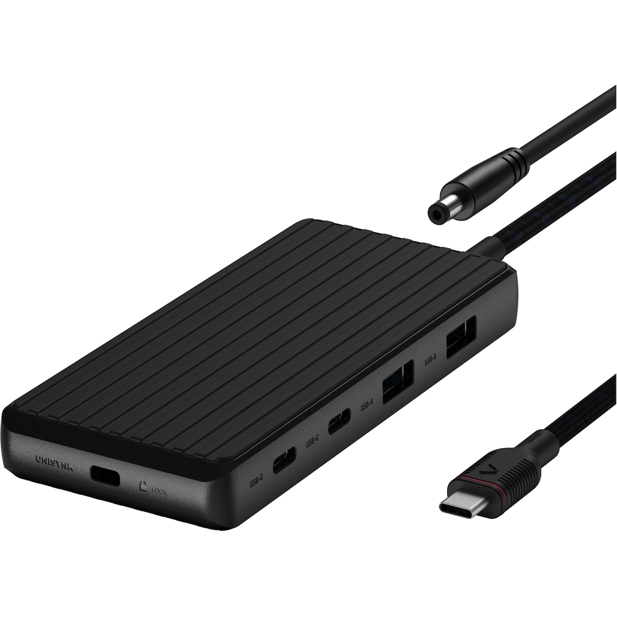 Unisynk 9 port 4K 100W USB-C dokkingstasjon (sort)