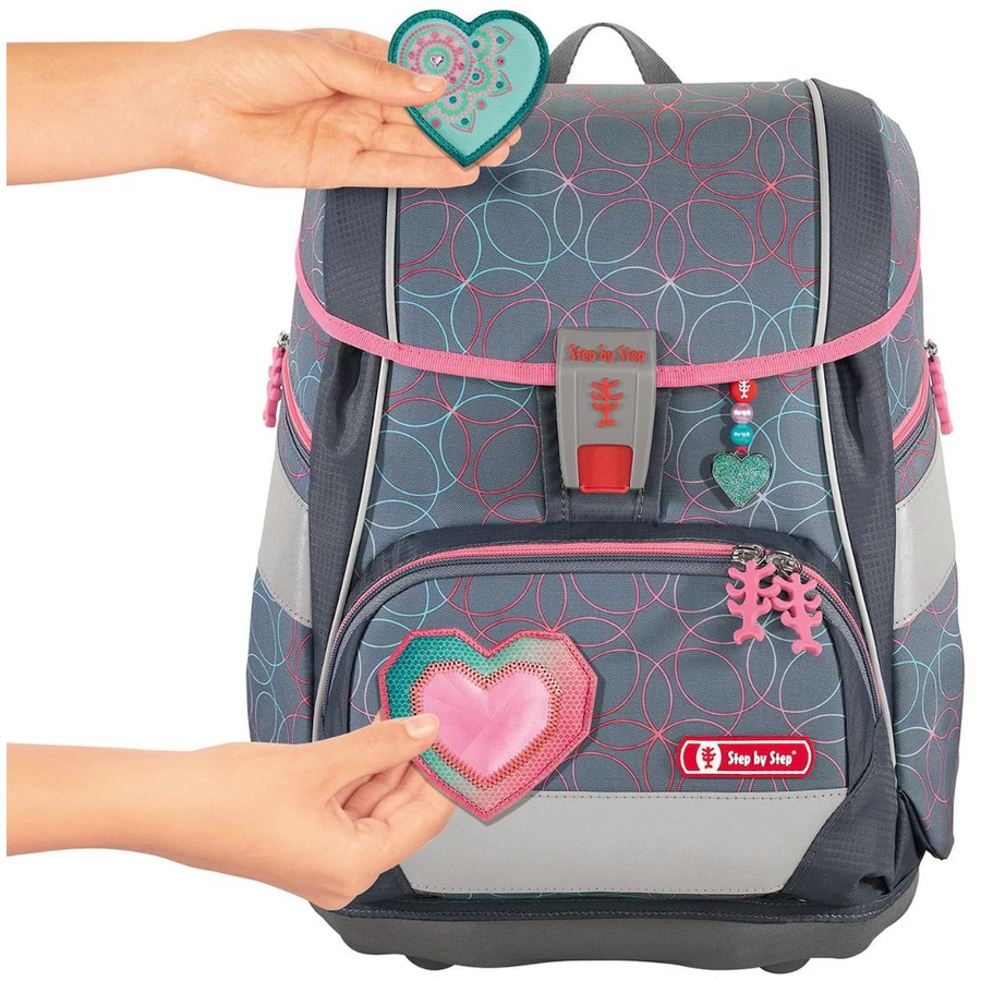 Step by 2in1 Plus - Schulranzen Set 6tlg. Glitter Heart