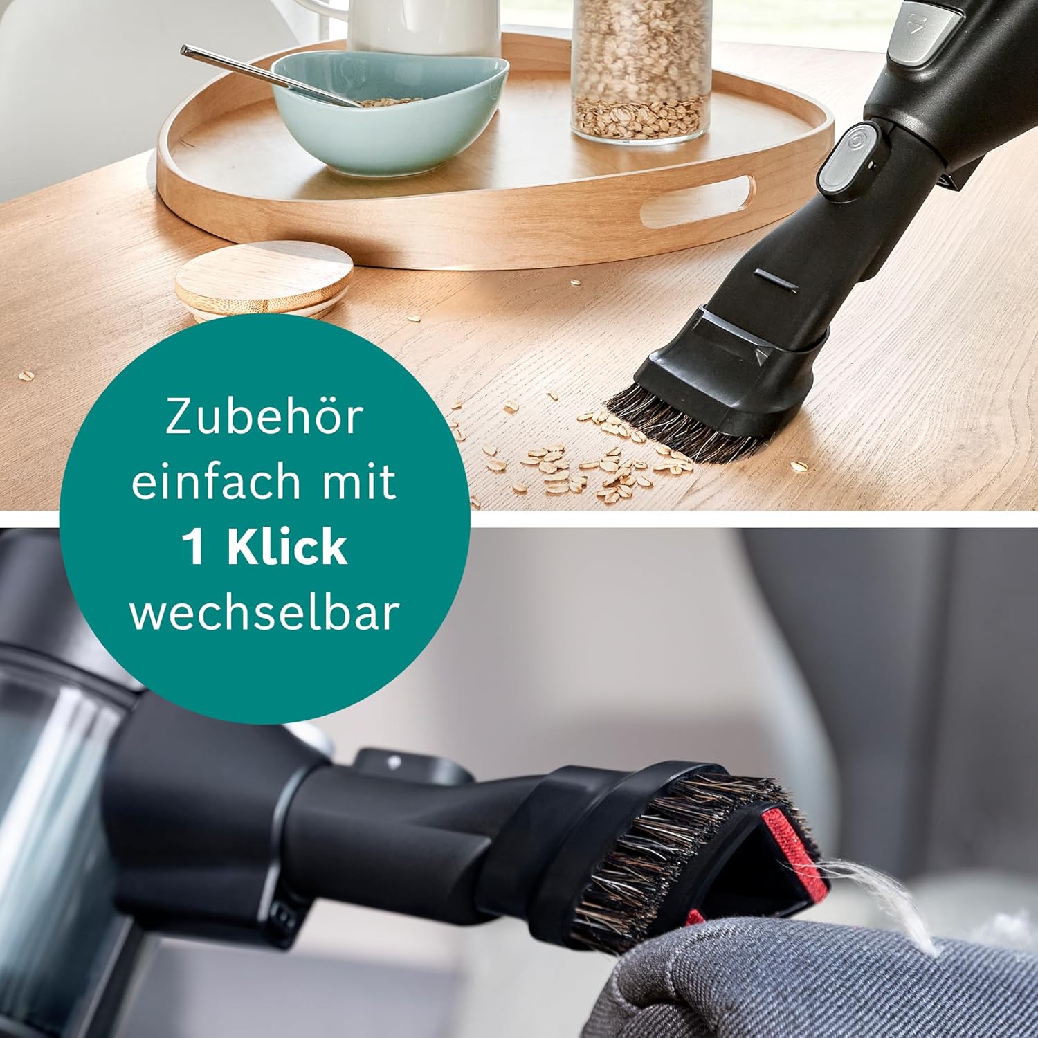 Bosch Akku-Staubsauger Unlimited 6 BBS611PCK, kabelloser Handstaubsauger, beutellos, leicht, Hygiene-Filter, 10 Jahre Motorgarantie, hohe Saugleistung, Lange Laufzeit, alle Bodenarten, blau