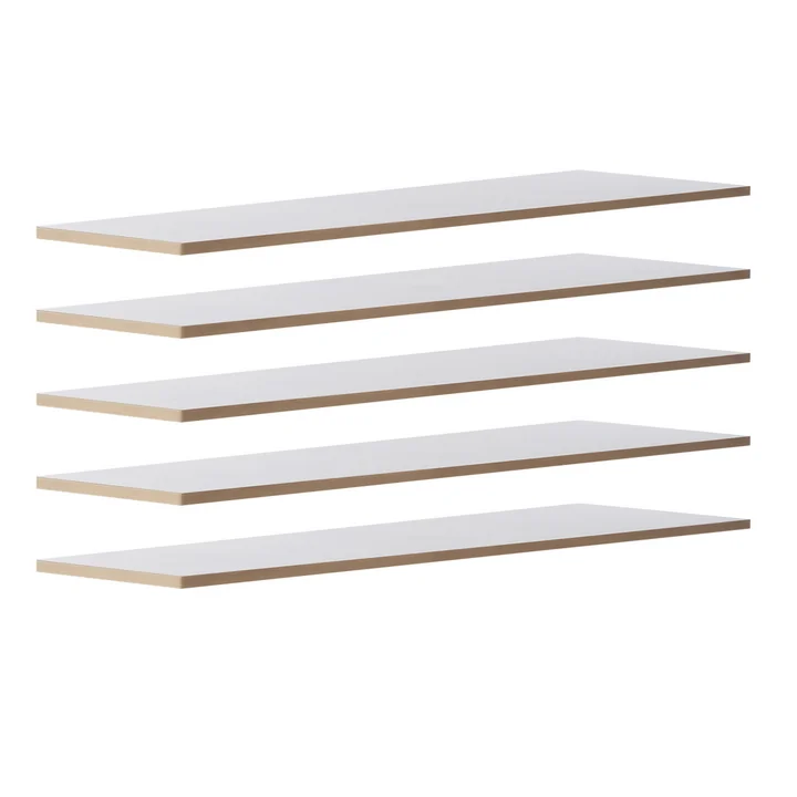 Tojo - flachmann Schuhschrank Fachböden, weiss (5er-Set)