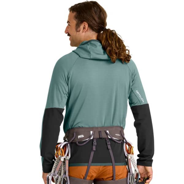 Veste polaire randonnée ORTOVOX FLEECE RIB HOODY ARCTIC GREY