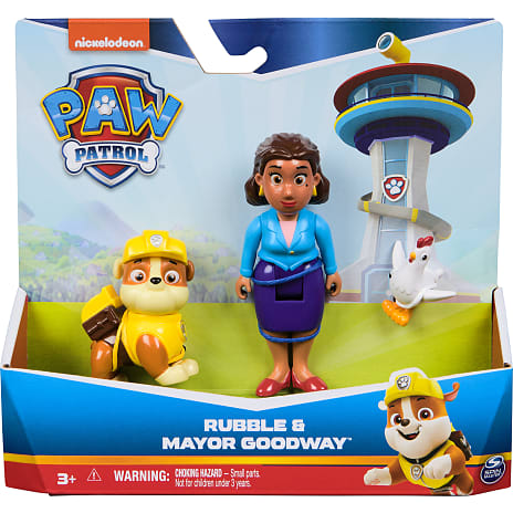 Paw Patrol Hero Pup - Borgmester Godglad og Rubble