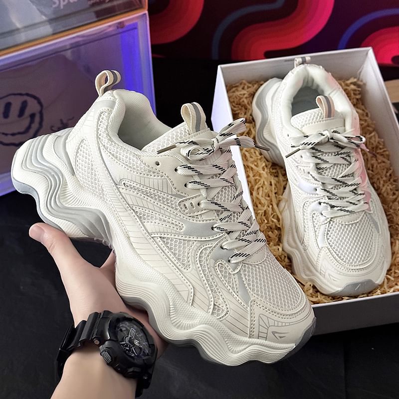 Tanzanite - Bedrukte platform sneakers
