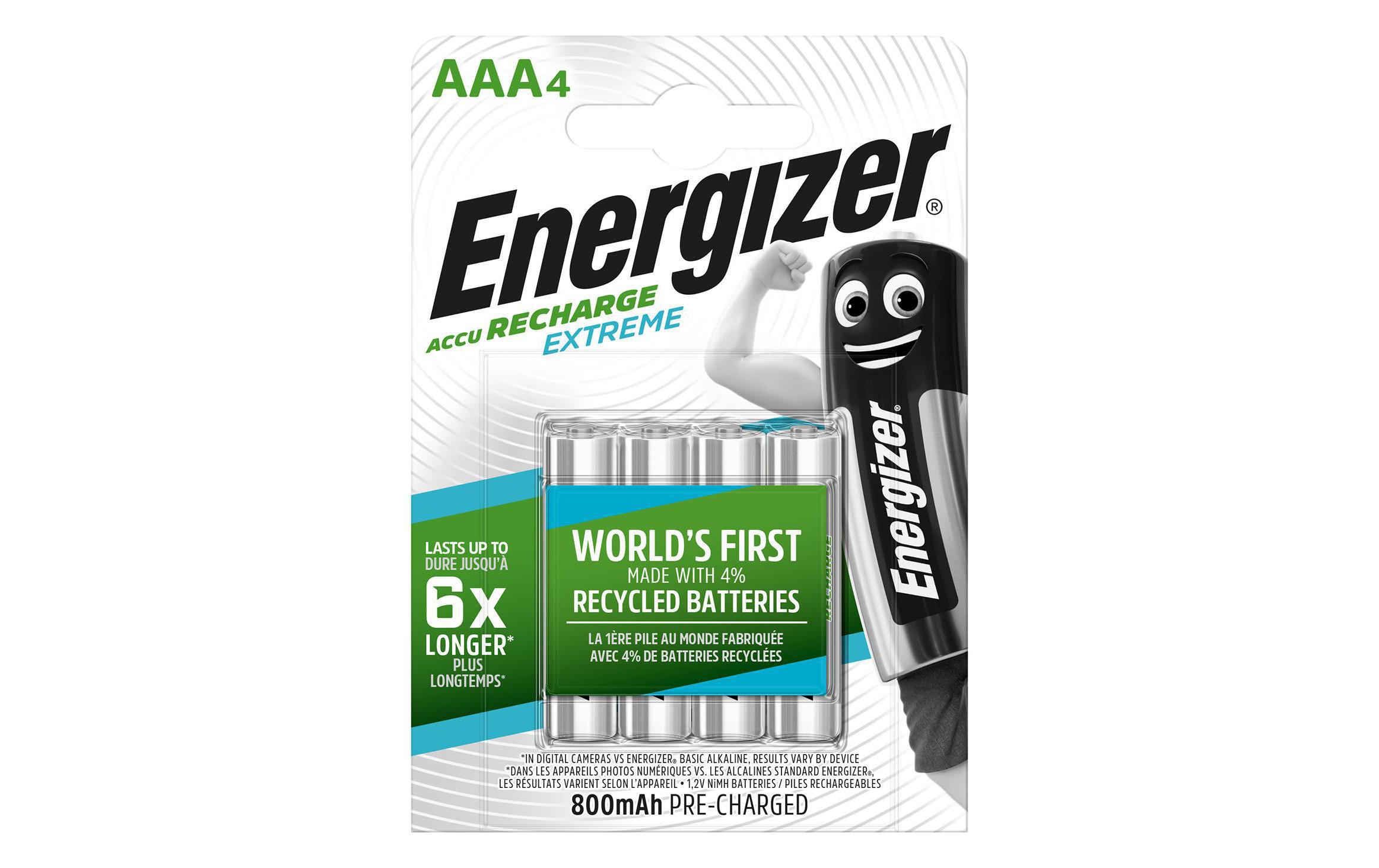 Akku Extreme NiMH Micro AAA 800 mAh, 4 StückVier AAA-Akkus