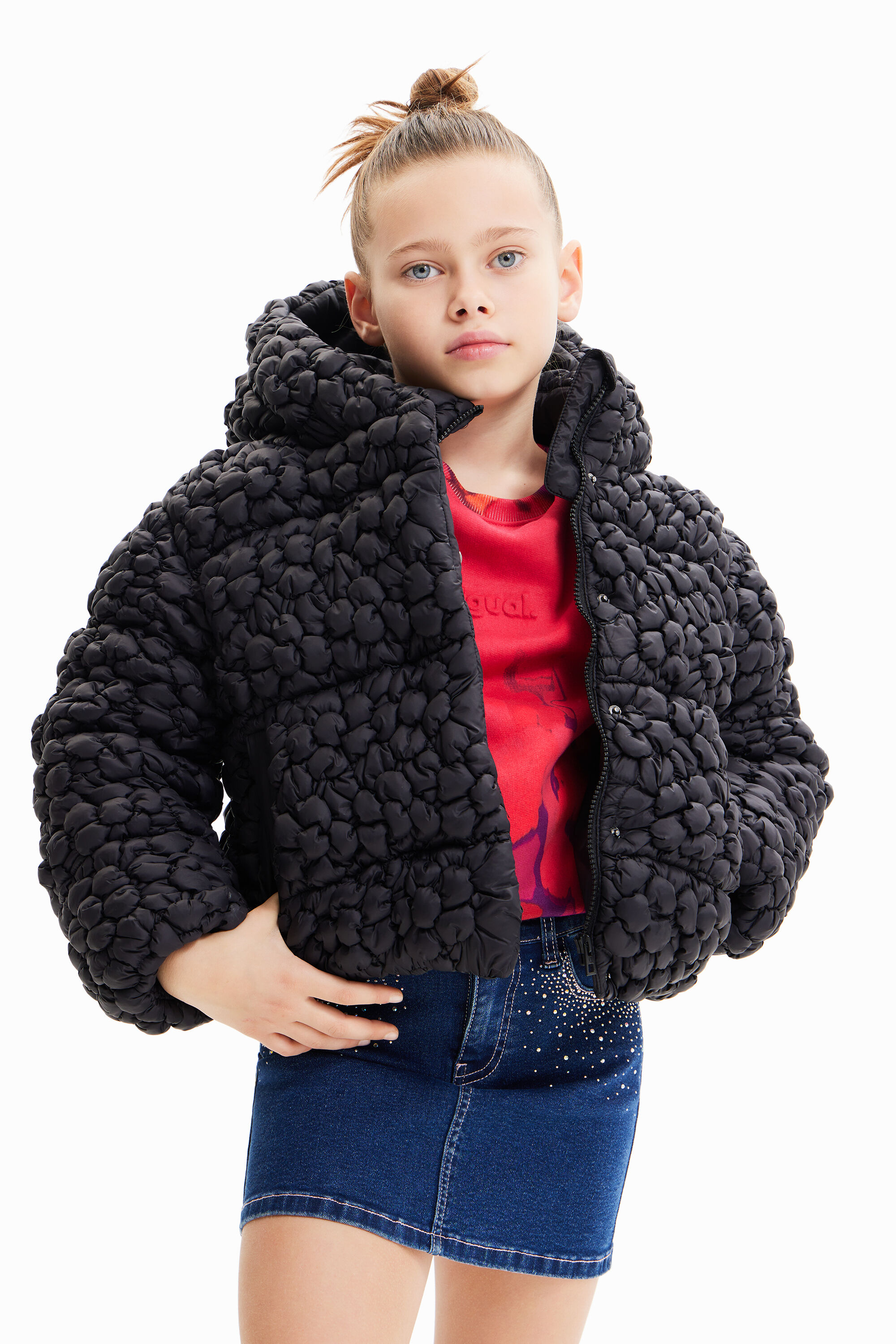 Chaqueta acolchada textura