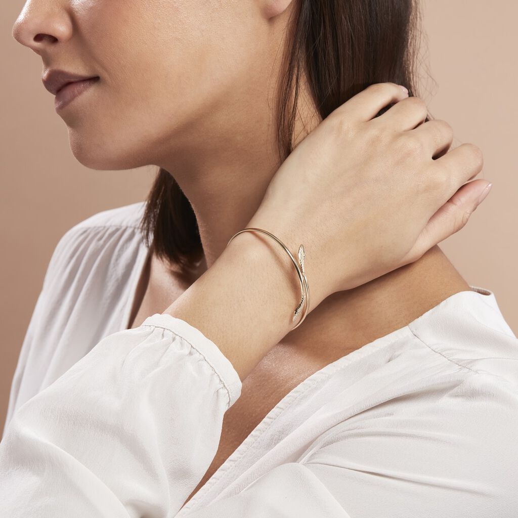Bracelet Jonc Wandala Plaqué Or Jaune