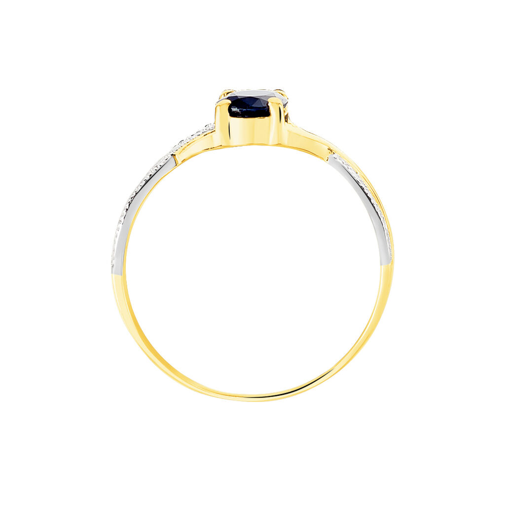 Bague Candice Or Jaune Saphir