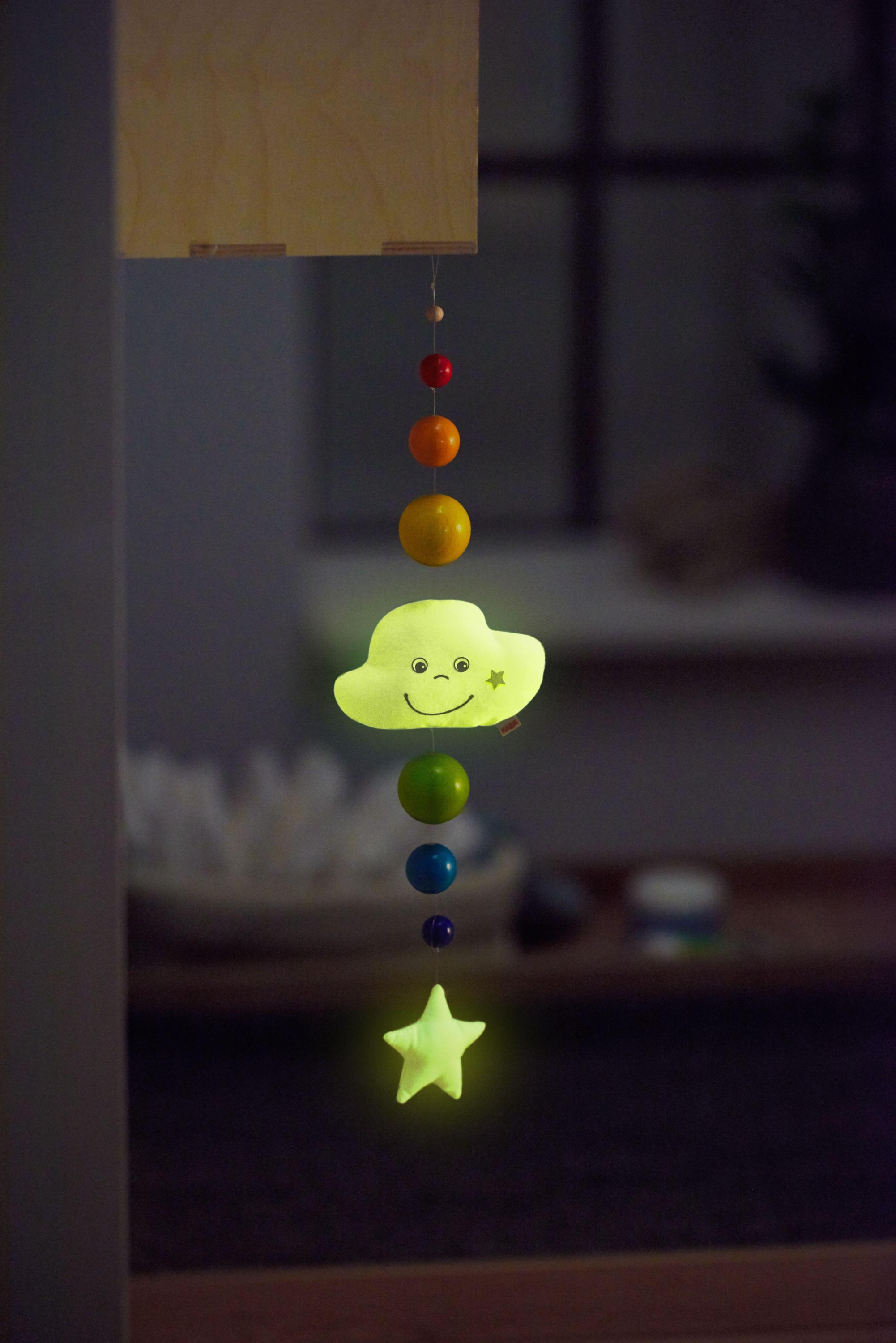 Mobile REGENBOGENWELT mit glow in the dark