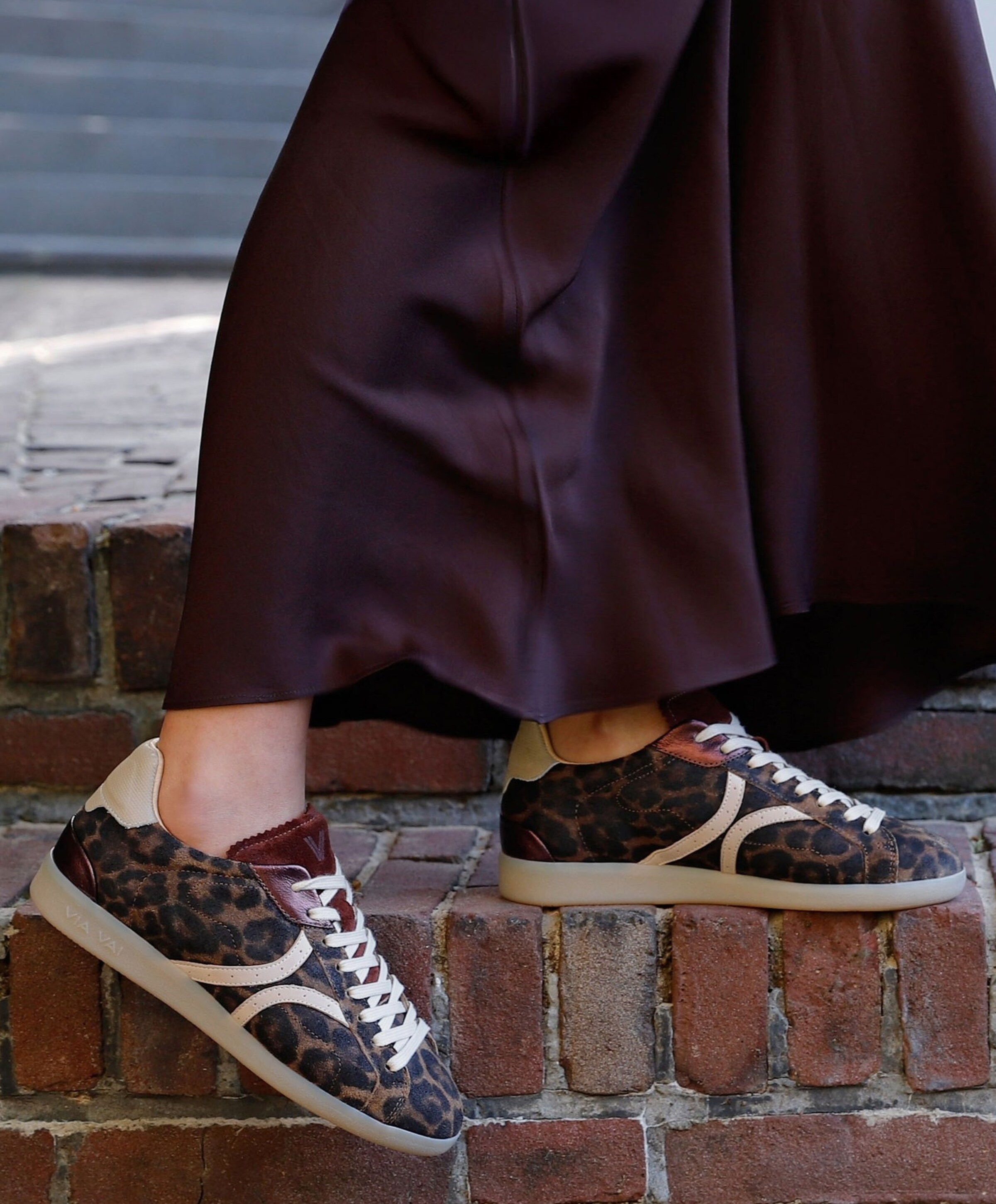 VIA VAI Nilla Khloe dames sneakers bruin