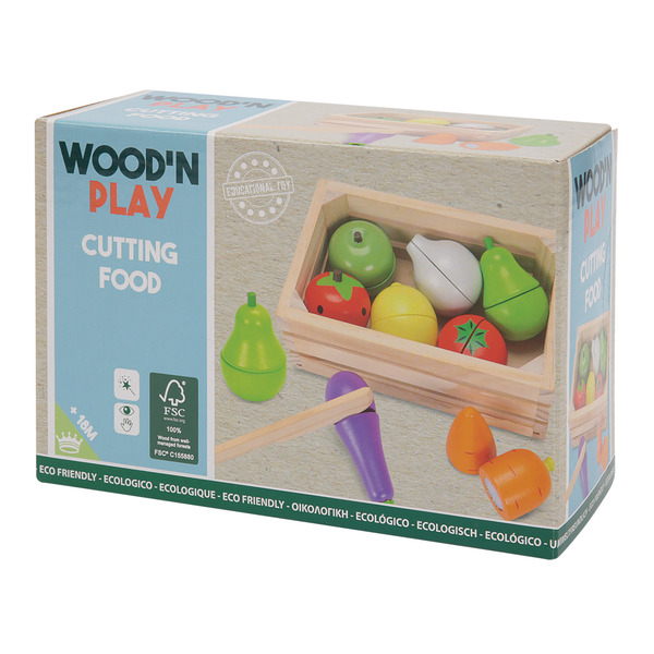 Cagette de fruits et légumes en bois à découper