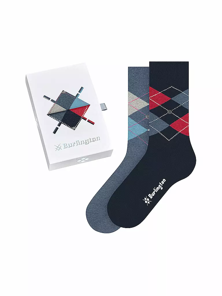BURLINGTON Damen Socken 2er Pkg. BASIC GIFT BOX 36-41 sortiment blau