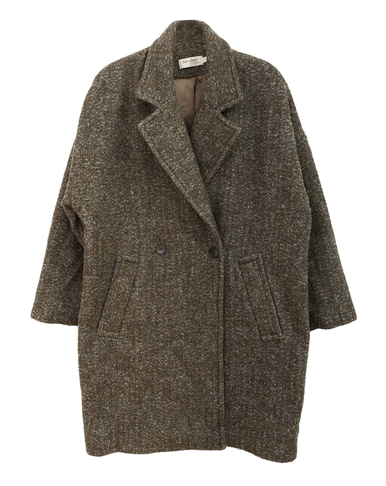 See u Soon Manteau en Laine mélangée Elisabeth khaki