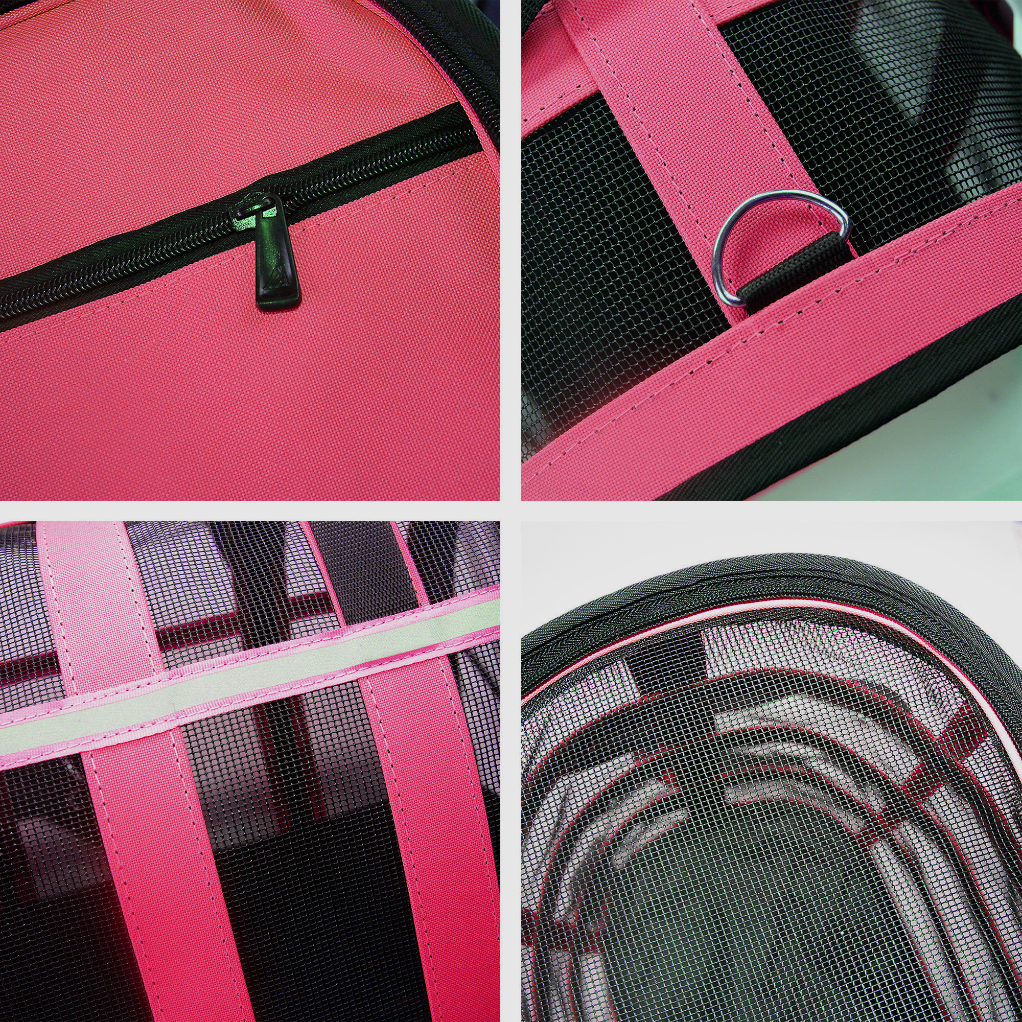 Transportadora portátil, respirável e dobrável para gatos e cães de pequeno porte - perfeita para viagens e atividades ao ar livre. 34 x 24 x 24 cm, cor enviada aleatoriamente.