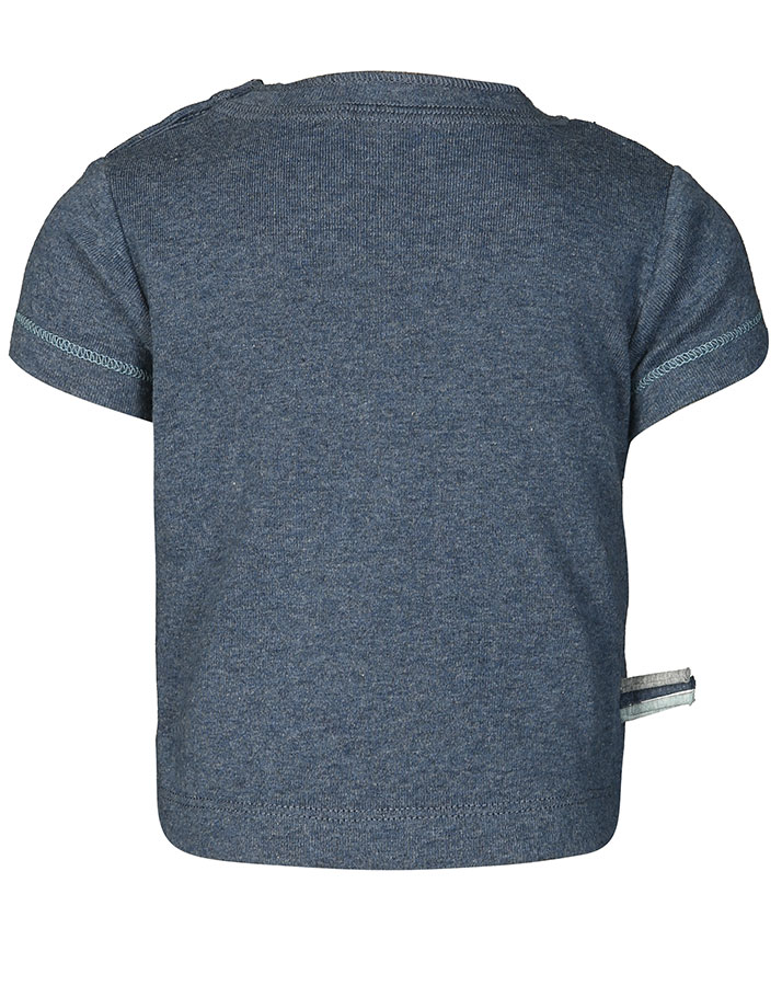 T-Shirt DAMLA UNI in indigo melange
