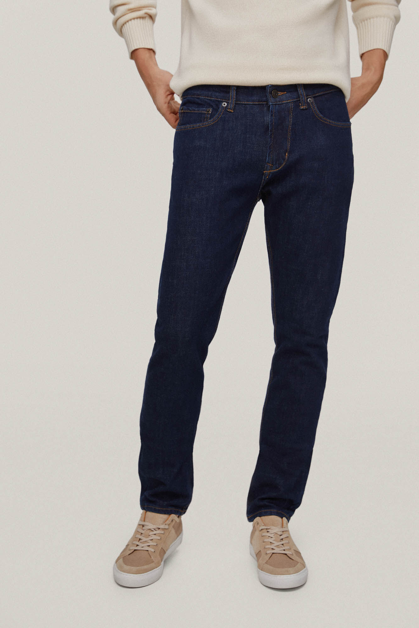 Calça jeans premium flexível e slim fit - Azul
