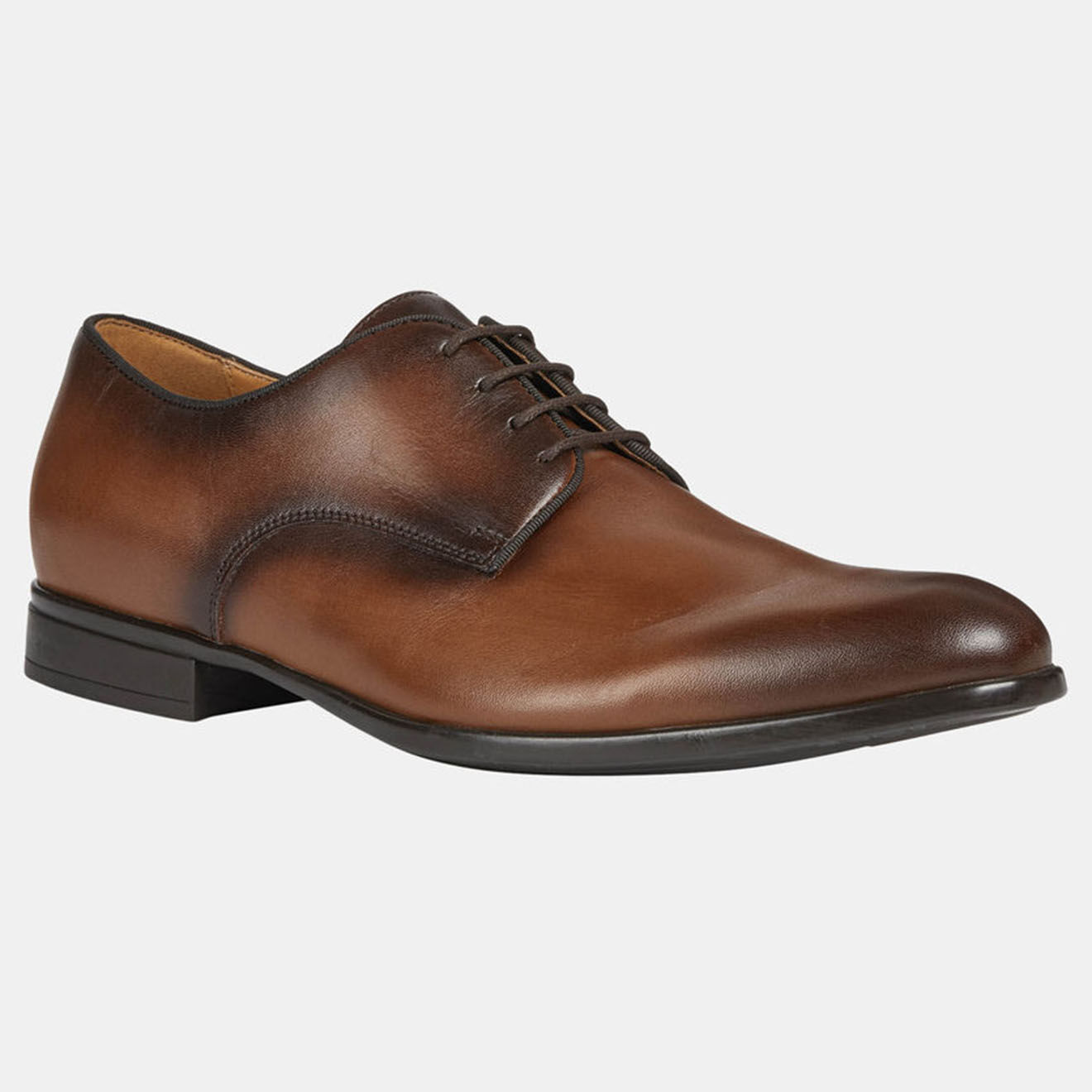 Geox Derbies en Cuir Lacopo cognac