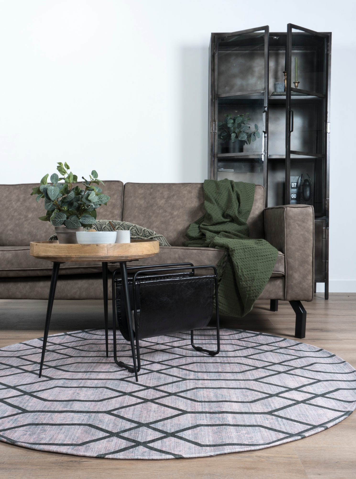 Vloerkleed Pattern Groen Rond ø200 cm