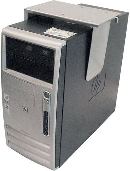 CPU-Houder - Zilverkleurig - Plaatstaal - Voor Montage Onder Tafelblad - Set Van 2 Stuks