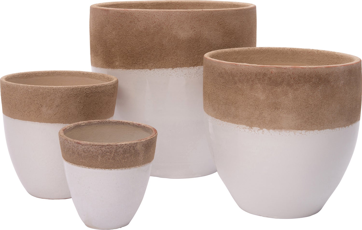 Intratuin bloempot Antal beige / wit D 15 H 15 cm