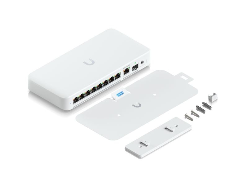 Ubiquiti PoE   Switch UniFi Flex 2.5G PoE 9 Port Kompakter 8-Port 2.5 GbE PoE   Switch mit 10 GbE RJ45/SFP  Uplink für flexible Netzwerkintegrationen