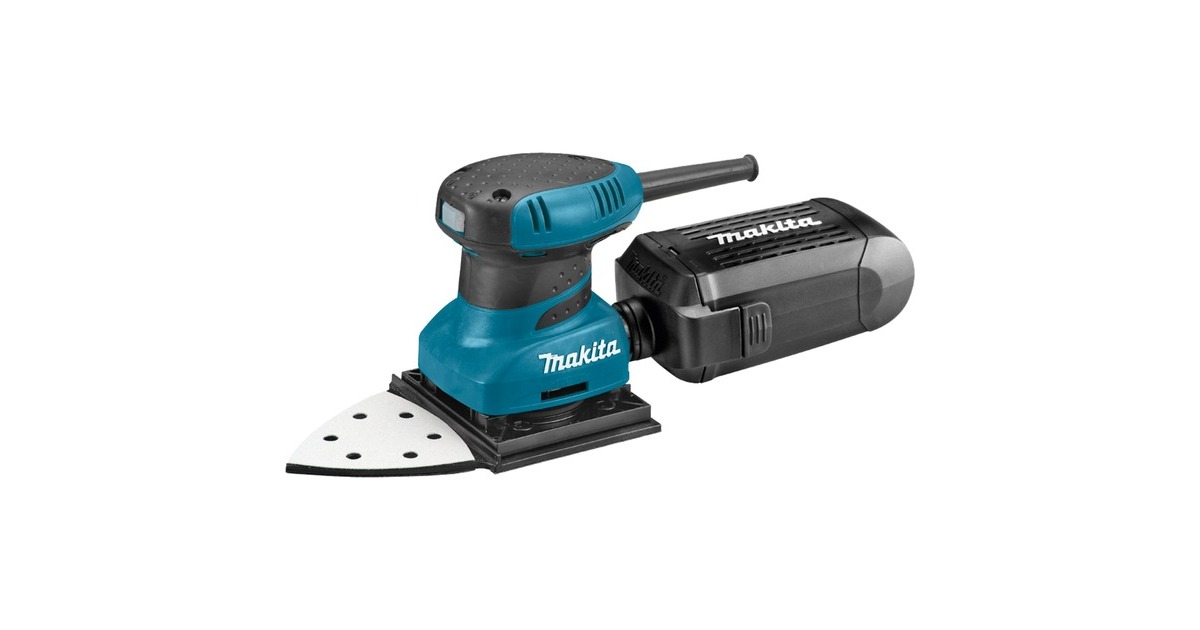 Makita230 V Vlakschuurmachine BO4565K  (Blauw/zwart, In koffer)