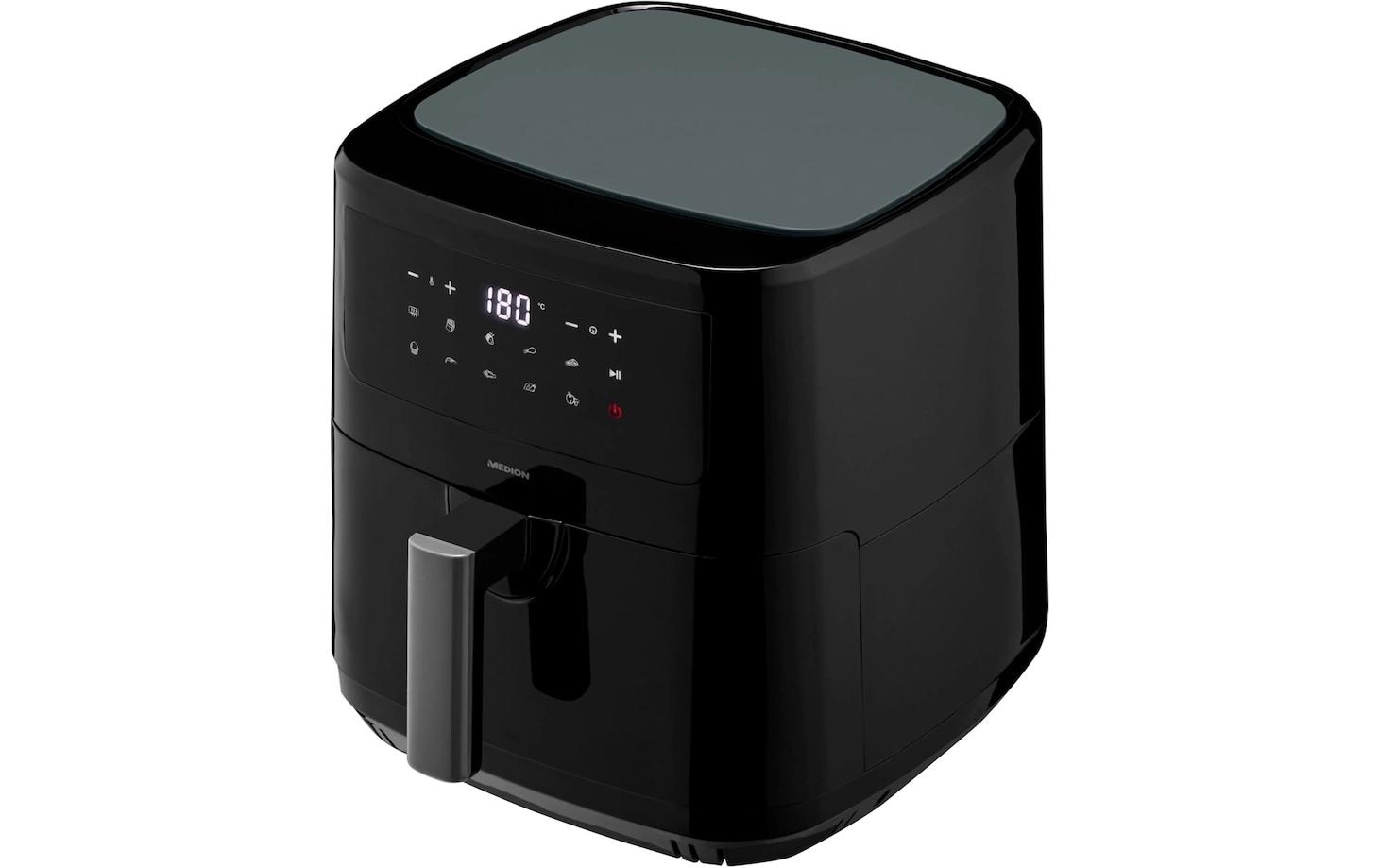 Heissluft-Fritteuse MD 11750 7.2 l, SchwarzFritteuse mit hochwertiger Corflon-Ultra-Antihaftbeschichtung