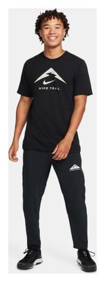 Maillot manches courtes Nike Dri-Fit Trail logo Noir Homme